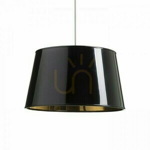 Shade, Lampshade Ridick Glossy Black Foil Gold Max. 20 W small 0