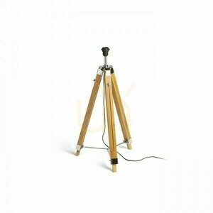 Alvis Lampshade Accessory Floor Stand Bamboo/Chrome 230 V E27 28 Watt. small 2