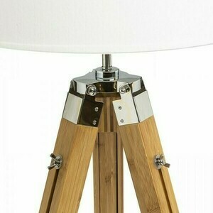 Alvis Lampshade Accessory Floor Stand Bamboo/Chrome 230 V E27 28 Watt. small 3