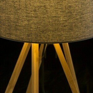 El Paso Table Lamp Grey Bamboo 230 V E14 11 W. small 3