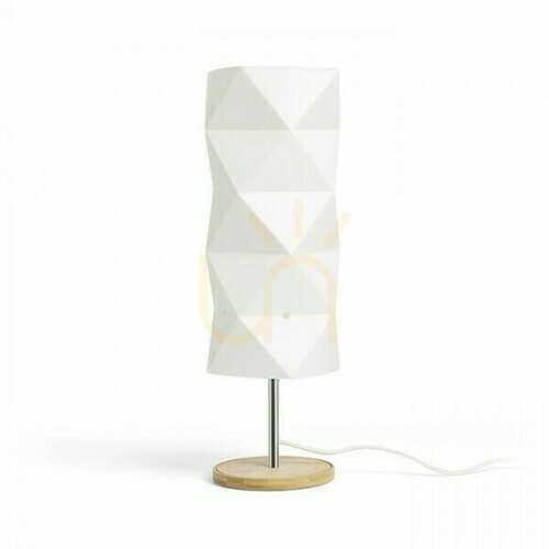 Check Zumba Table Lamp White PVC/wood/Chrome 230 V E14 11 Watt.