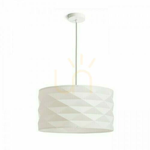 Check Rendl EZRA 40 pendant light white PVC/grey E27 15 W R13319