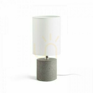 Rendl Camino table lamp with shade, white, cement base, E27 max. 15 W small 0
