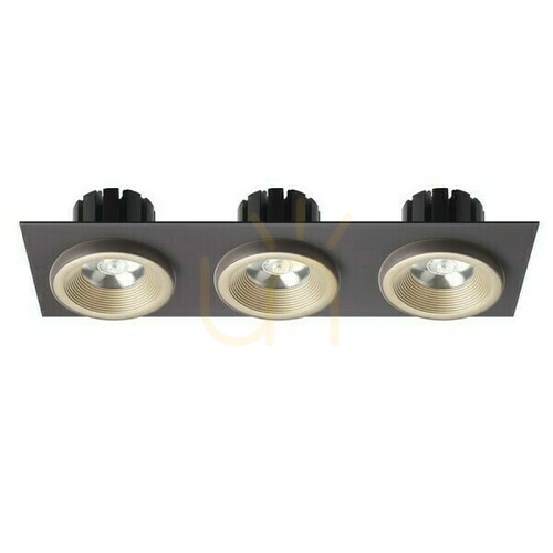 Check Sharm Sq Iii Pearl Gold/Bronze Recessed Luminaire 230 V Led 3x10 W 24° 3000 K