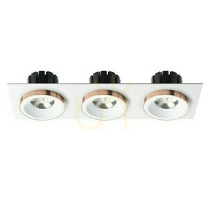 Sharm Sq Iii Recessed Luminaire White Copper 230 V Led 3x10 W 24° 3000 K small 1