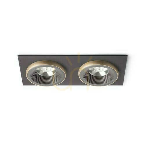 Check Sharm Sq Ii Recessed Luminaire Bronze/Pearl Gold 230 V Led 2x10 W 24° 3000 K