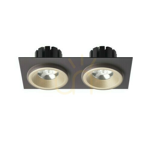 Check Sharm Sq Ii Pearl Gold/Bronze Recessed Luminaire 230 V Led 2x10 W 24° 3000 K