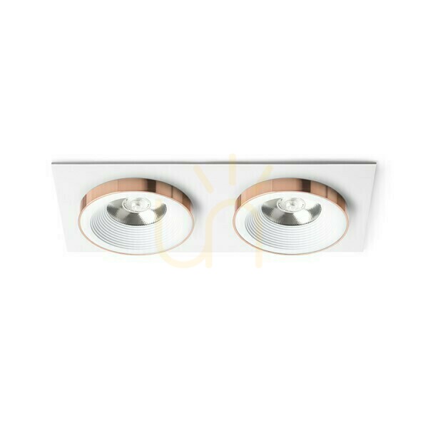 Sharm Sq Ii Recessed Luminaire White Copper 230 V Led 2x10 W 24° 3000 K