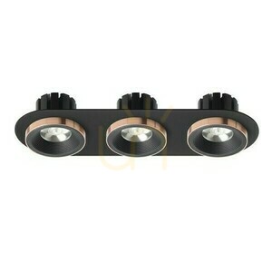 Sharm R Iii Recessed Luminaire Black/Black Copper 230 V Led 3x10 W 24° 3000 K small 1