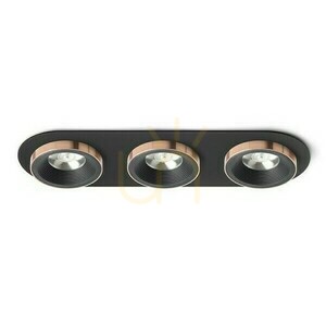 Sharm R Iii Recessed Luminaire Black/Black Copper 230 V Led 3x10 W 24° 3000 K small 0