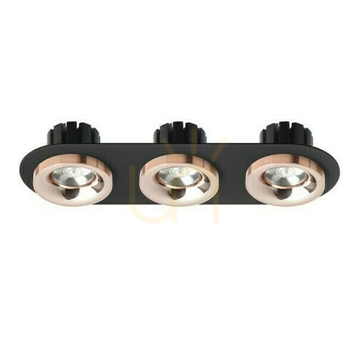 Check Sharm R Iii Recessed Luminaire Black Copper/Copper 230 V Led 3x10 W 24° 3000 K