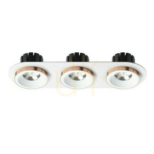 Check Sharm R Iii Recessed Luminaire White Copper 230 V Led 3x10 W 24° 3000 K