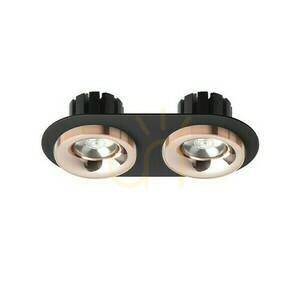 Sharm R Ii Black Copper/Copper Recessed Luminaire 230 V Led 2x10 W 24° 3000 K small 1
