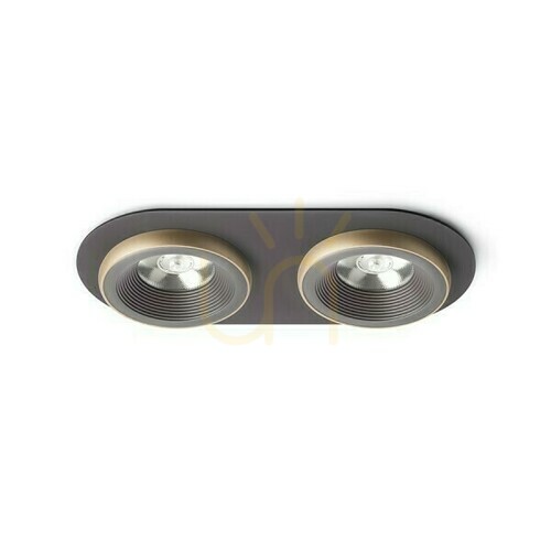 Check Sharm R Ii Recessed Luminaire Bronze/Pearl Gold 230 V Led 2x10 W 24° 3000 K