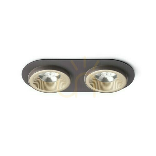 Check Sharm R Ii Pearl Gold/Bronze Recessed Luminaire 230 V Led 2x10 W 24° 3000 K