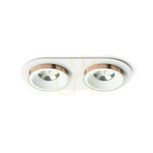 Sharm R Ii Recessed Luminaire White Copper 230 V Led 2x10 W 24° 3000 K small 0
