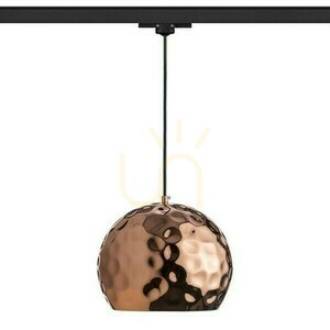 Blondie 25 pendant lamp for 3-circuit track, copper, E27, 15 W small 1