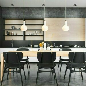 Pulire Rd Pendant Lamp For 1 Phase Rail Opal Glass/Timber 230 V E14 28 W. small 2