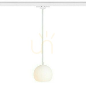Copa Pendant Lamp For Rail 3 Phase Opal Glass 230 V E27 28 W. small 0
