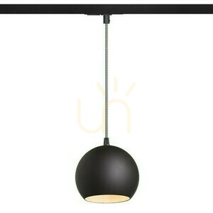 Copa Pendant Lamp For Rail 1 Phase Black Glass 230 V E27 28 W. small 2