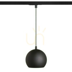 Copa Pendant Lamp For Rail 1 Phase Black Glass 230 V E27 28 W. small 0