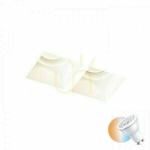 Quo Sq Ii Recessed Gypsum 230 V Gu10 2x35 W luminaire. small 0