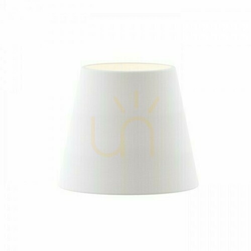 Check Shade, Lampshade Nizza 18/15 Polycotton White/White Pvc Max. 28 W