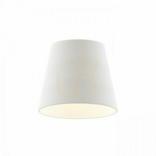 Check Shade, Lampshade Nizza 18/15 Polycotton White/White Pvc Max. 28 W