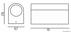 Outdoor Wall Lamp SU-MA Mini 6002 AL Silver IP44 GU10 LED small 1