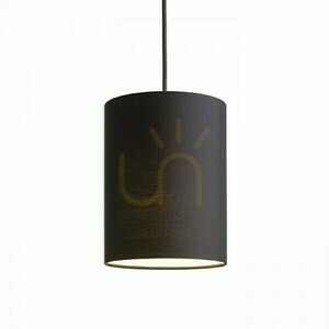 Lampshade, Ron 15/20 Polycotton Black/White PVC Max lampshade. 28 W small 2