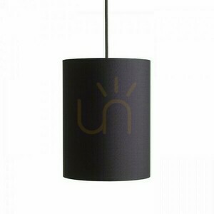 Lampshade, Ron 15/20 Polycotton Black/White PVC Max lampshade. 28 W small 4