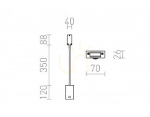 Wall lamp Frisco W wall lamp Black 230 V Led 4.2 120° 3000 K small 5