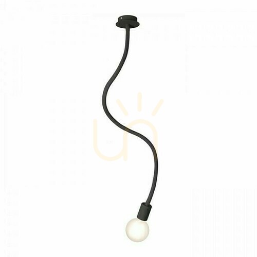 Check Rendl LOYD E27 I ceiling light with flexible arm, black, max. 15 W