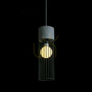 Burton Concrete Pendant Lamp 230 V E27 42 W. small 1