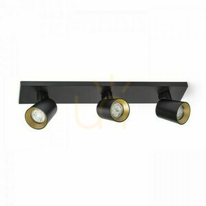 Kenny Iii Black/Gold Surface Mounted Lamp 230 V Gu10 3x35 Watt. small 1