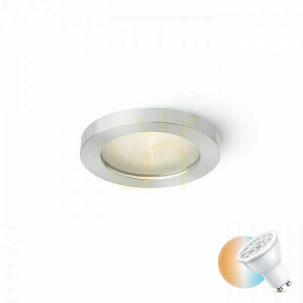 Majestic Brushed Aluminum Recessed Luminaire 230 V Gu10 35 W Ip44