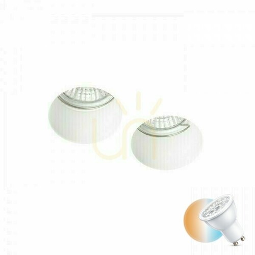 Check Quo R Ii Recessed Gypsum 230 V Gu10 2x35 W luminaire.