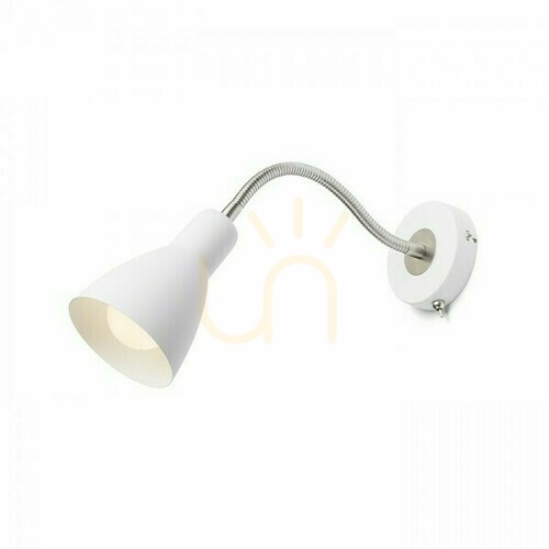 Check KAYA white / matte nickel wall lamp, E27 15 W - Rendl