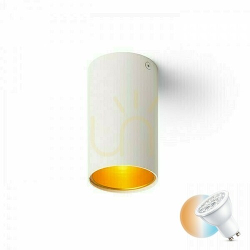 Check Downlight Ceiling Tube Matte White/Gold 230 V Gu10 35 Watt.