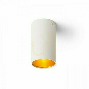 Rendl TUBA CEILING R12745 ceiling light, matte white/gold, GU10 7 W small 4