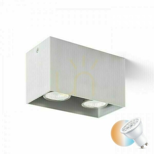 Check Downlight Agate Ii Brushed Aluminum Ceiling 230 V Gu10 2x35 W.