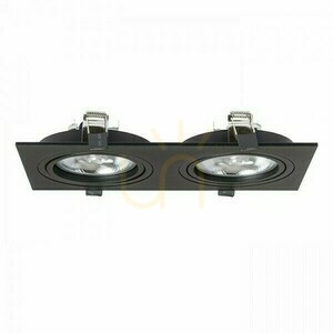 Pasadena G53 Sq Ii Black 12 V 2x50 W recessed luminaire. small 3