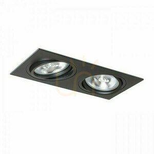 Pasadena G53 Sq Ii Black 12 V 2x50 W recessed luminaire. small 0