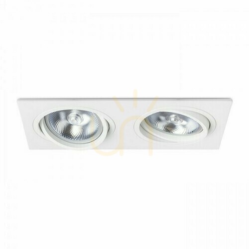 Check Pasadena G53 Sq Ii White 12 V 2x50 W recessed luminaire.