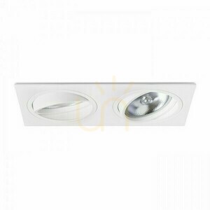 Pasadena G53 Sq Ii White 12 V 2x50 W recessed luminaire. small 3