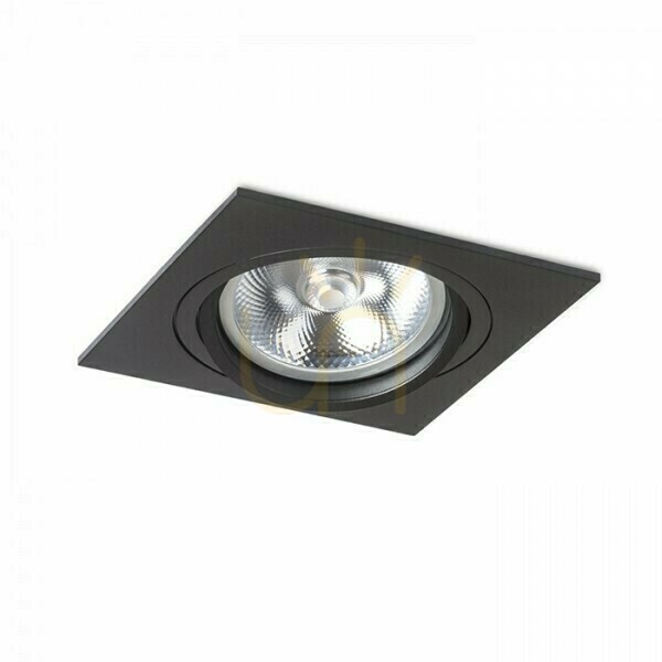 Pasadena G53 Sq I Black 12 volt 50 watt recessed luminaire.