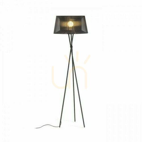 Check Boulogne Floor Standing Lamp Black 230 V E27 28 W.