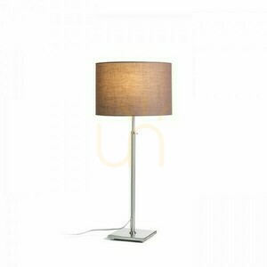 Rendl EDIKA table lamp, brown / matt nickel, E27, 15 W small 2