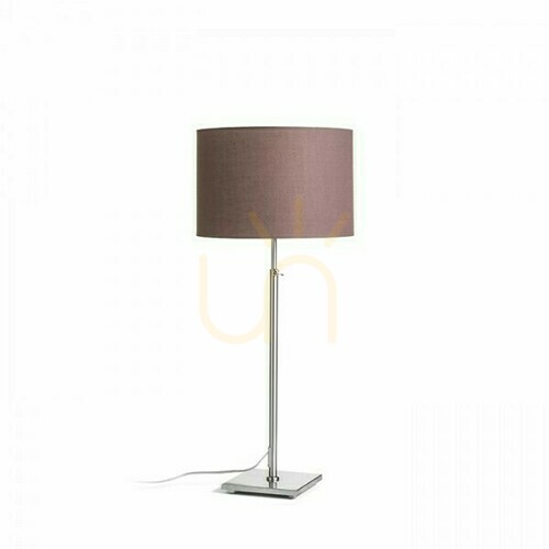 Check Rendl EDIKA table lamp, brown / matt nickel, E27, 15 W