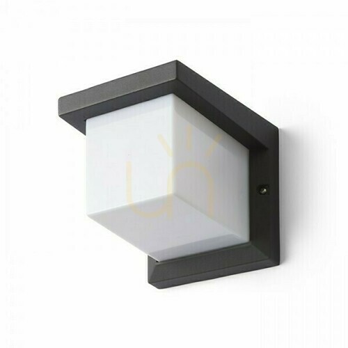 Check Wall lamp Hide Sq wall lamp Anthracite 230 V E27 13 W Ip44